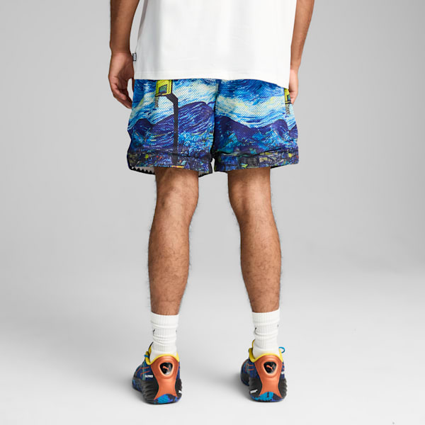 Dylan Exhibit Men's 7" All-Over-Print Shorts, Vivid Blue-AOP, extralarge